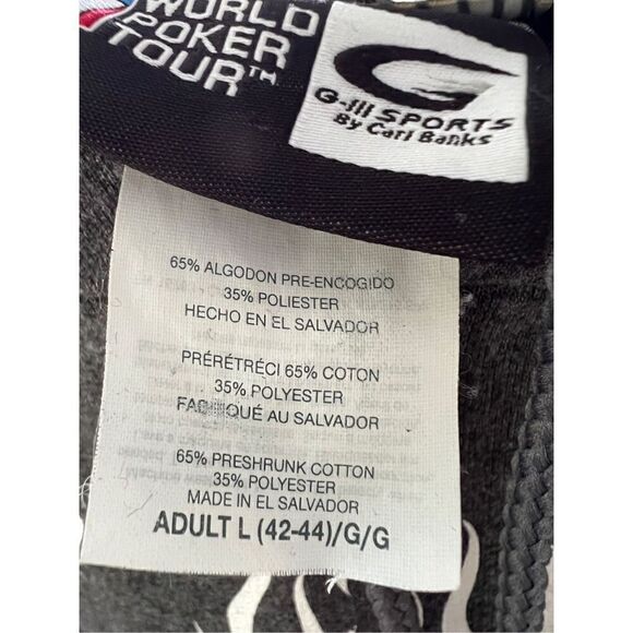 World Poker Tour Men's Size L Hoodie Sweatshirt Texas Hold'em Fleece Pocket Draw - Picture 8 of 12